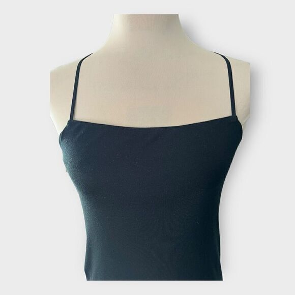 Ninety Percent Tencel Jersey Cross Back Dip-Dye Slip Dress Black and Acid size X - Picture 6 of 10